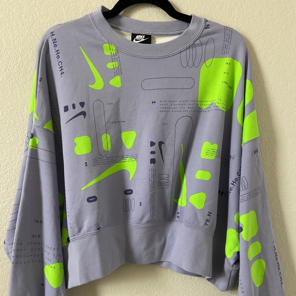 Nike Crop Top Sweatshirt Size Medium